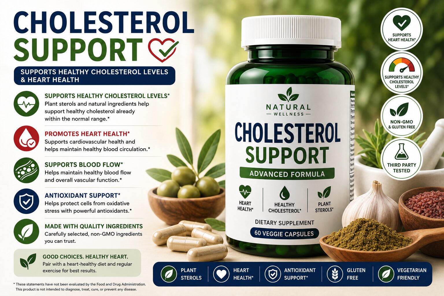Cholesterol support supplements