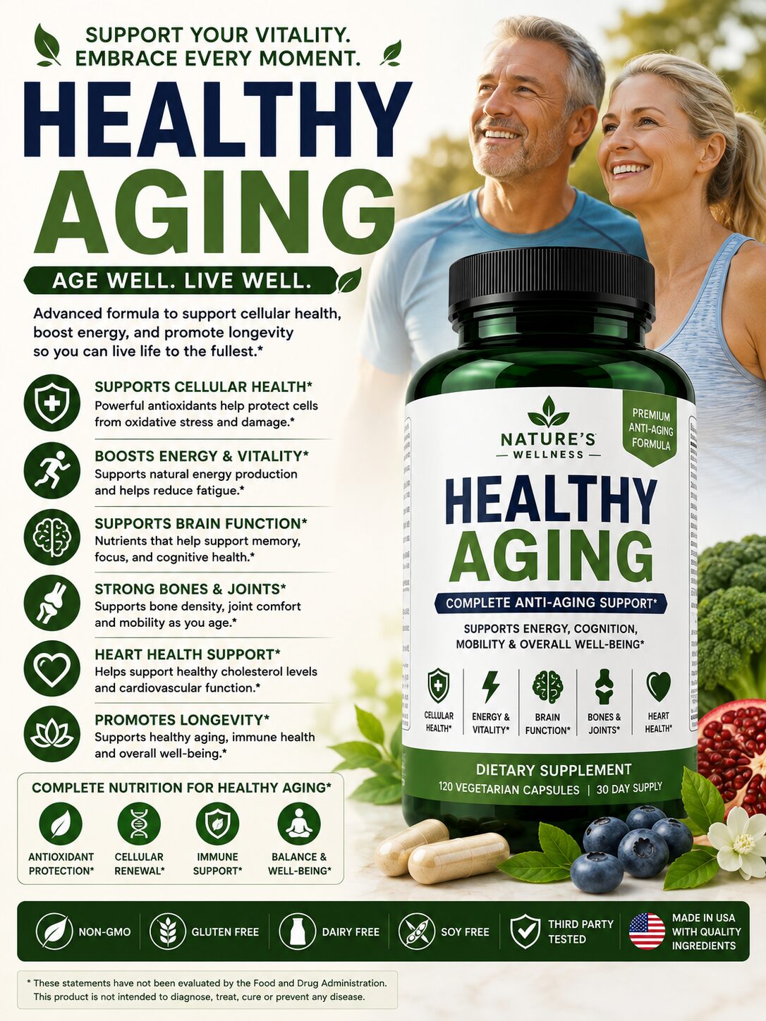 Healthy aging supplements