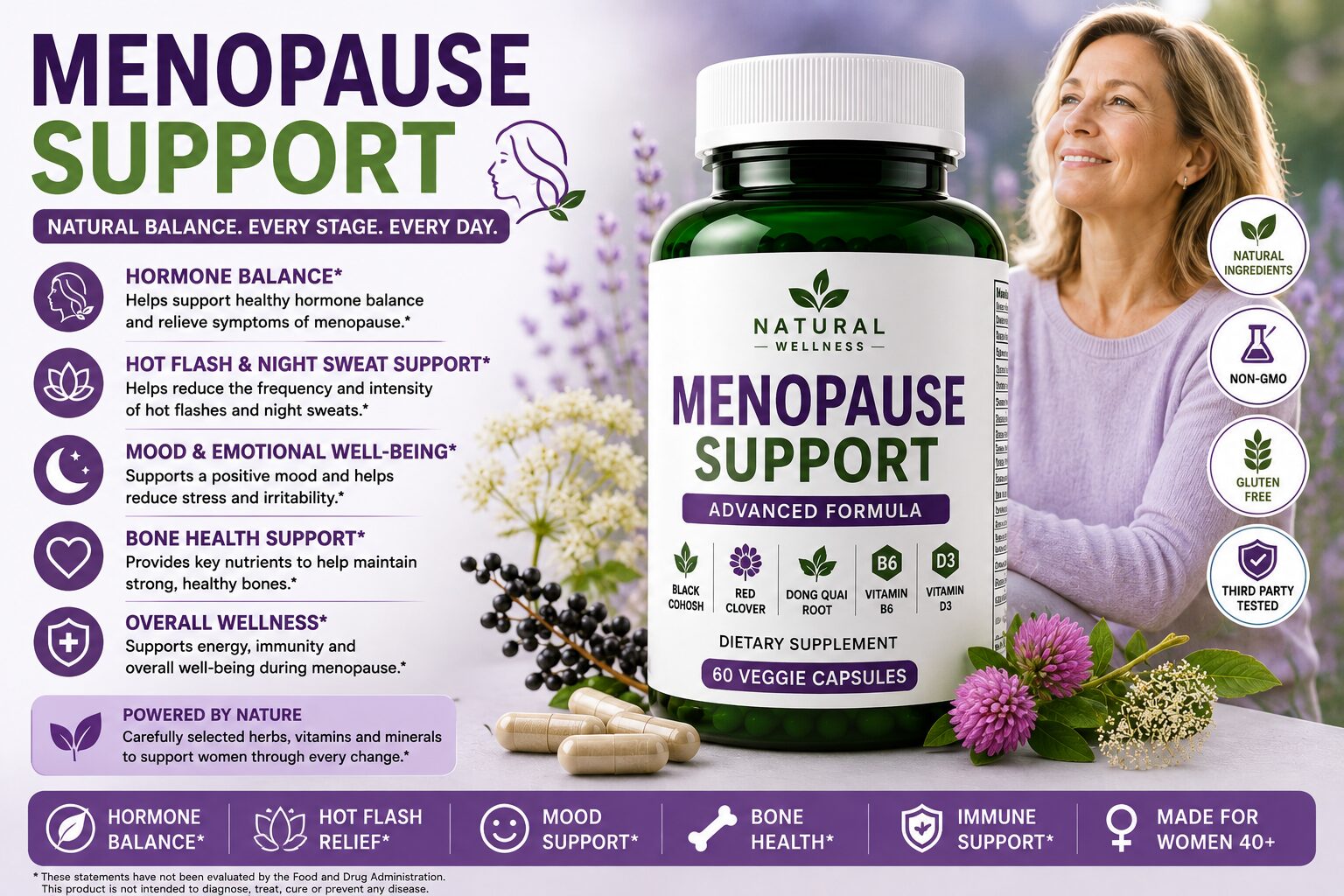 Menopause support supplements
